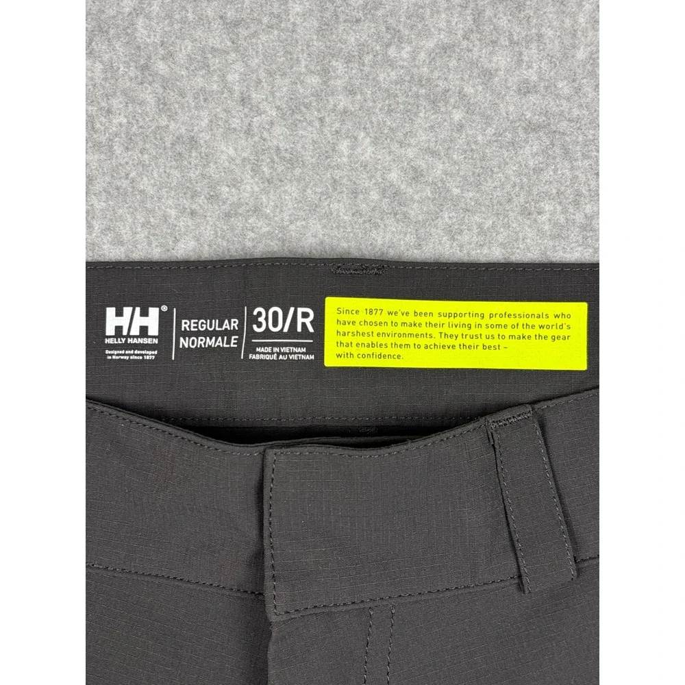 Helly Hansen Mens 30 Regular Grey Hiking Performance Shorts UPF 50 Ripstop HH
